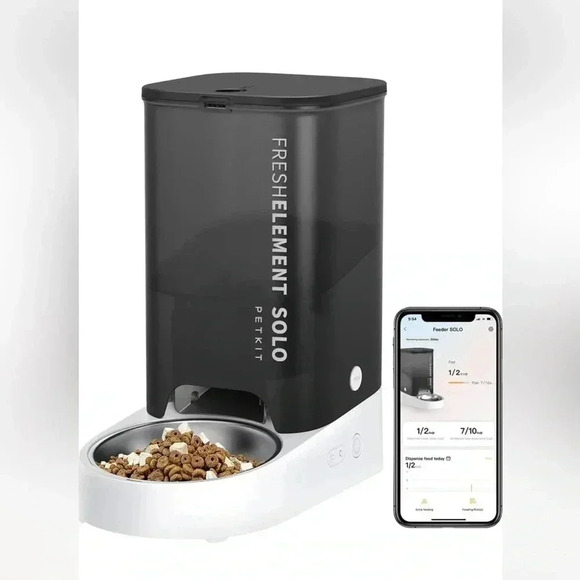 PETKIT Fresh Element Automatic Wifi Cat Dog Feeder Dispenser Stainless Bowl - Picture 1 of 16